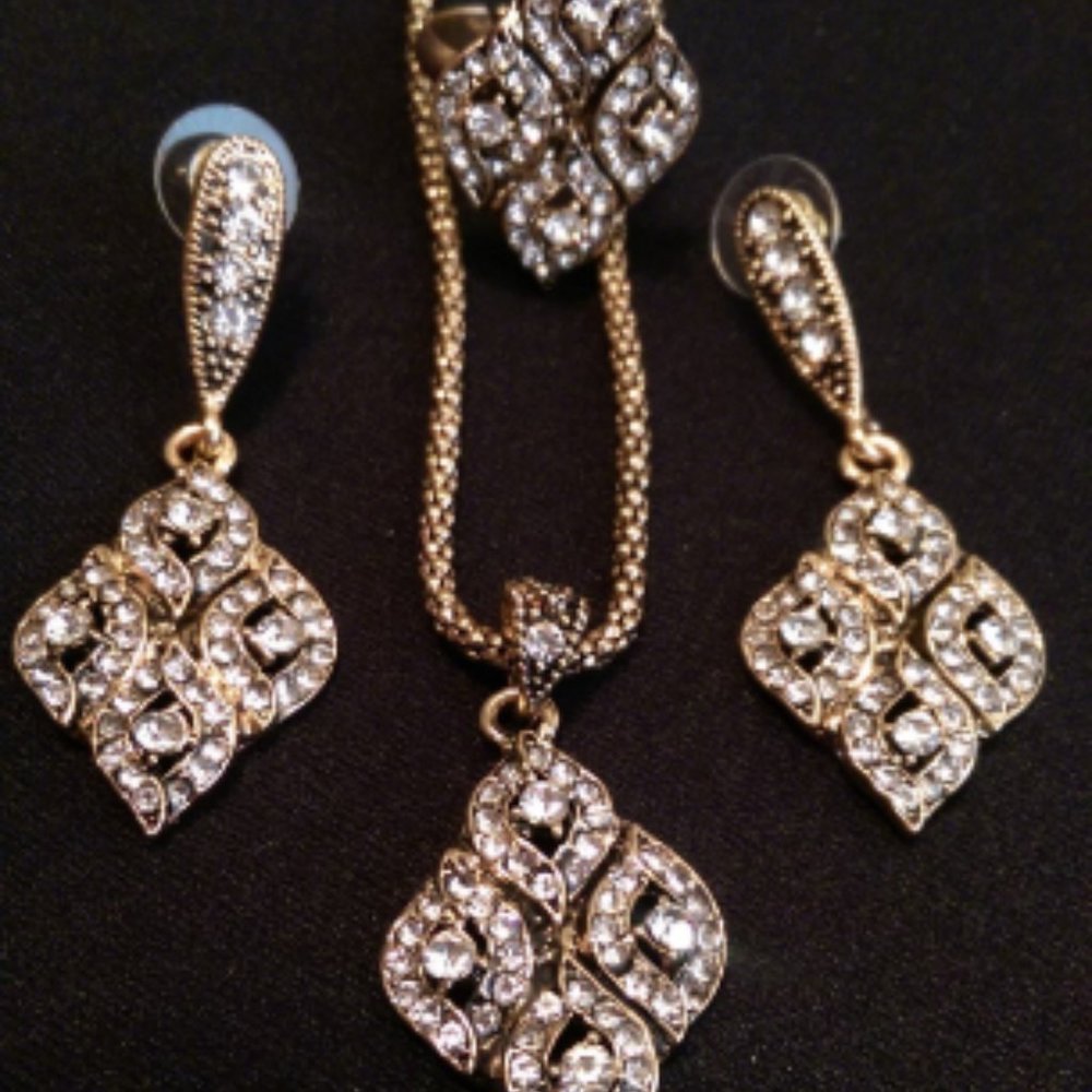 Turkish Diamond Jewelry 2Sets